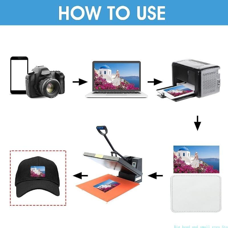 Hat Sublimation Blank - 581C 10 peças remendos chapéu couro