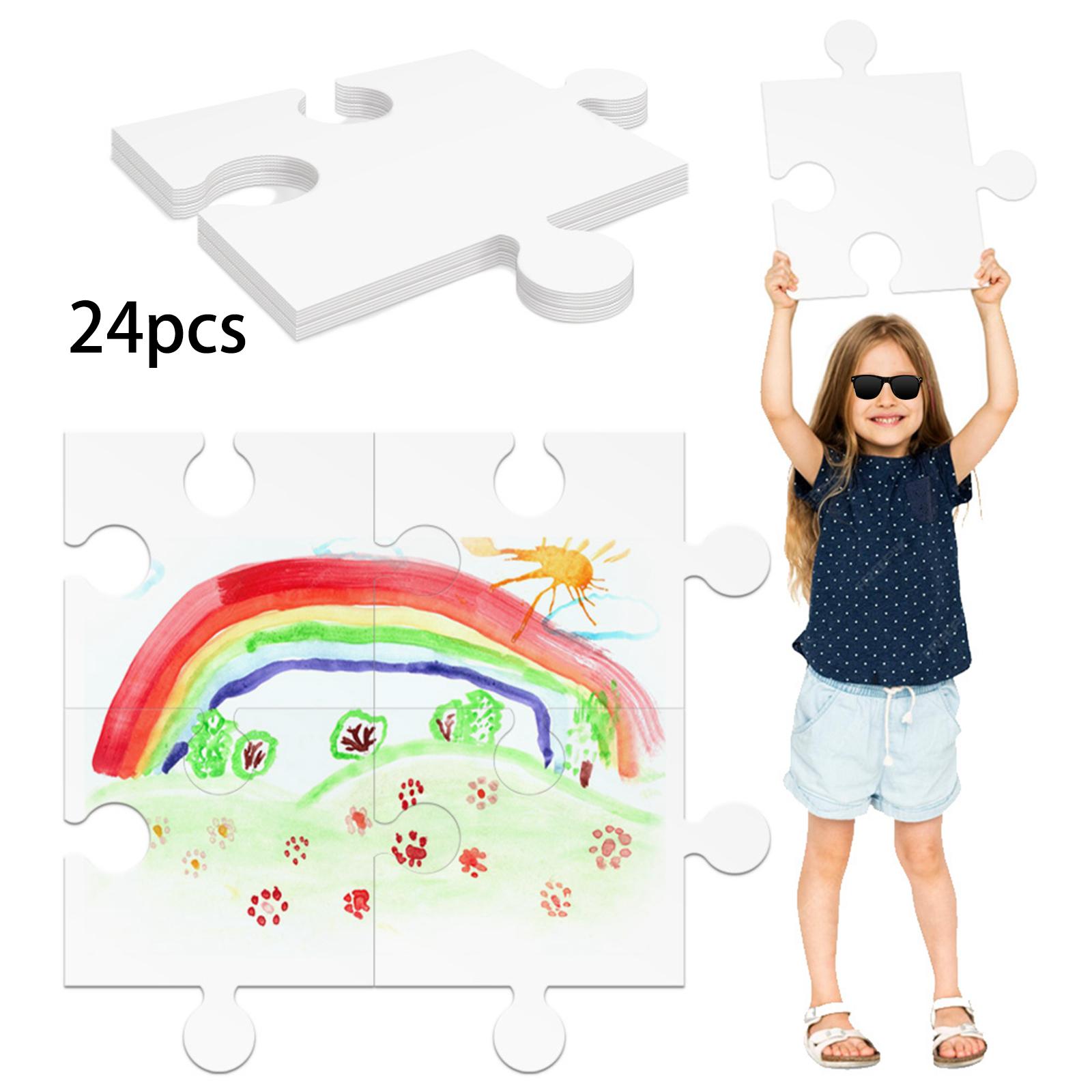 24 Peças de Quebra-Cabeças em  - Puzzle Blank White avaliação e preço